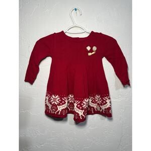 Heirlooms by Polly Flinders holiday sweater dress baby girls 24 months warm